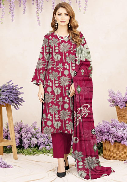 Bin Saeed Premium Digital Printed Lawn 3-Piece Suit 🌸 | Chinda Arts