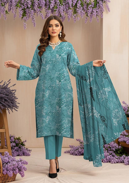 Bin Saeed Premium Digital Printed Lawn 3-Piece Suit 🌸 | Chinda Arts