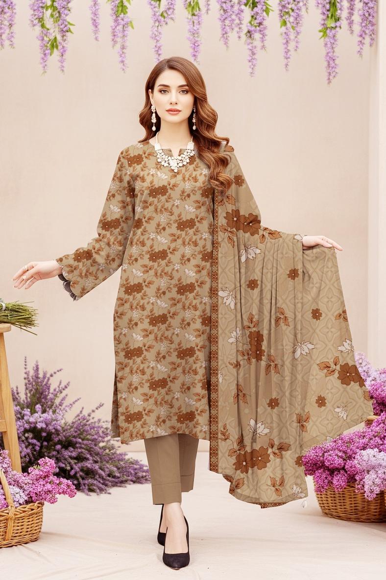 Bin Saeed Premium Digital Printed Lawn 3-Piece Suit 🌸 | Chinda Arts