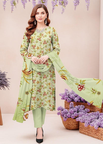 Bin Saeed Premium Digital Printed Lawn 3-Piece Suit 🌸 | Chinda Arts